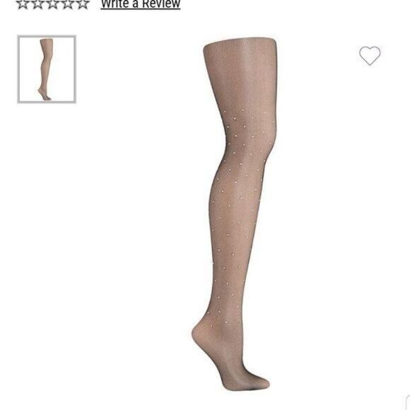 DKNY Sexy Micro Fishnet Stone Shine Crystal Bling Tights Black - Picture 3 of 7